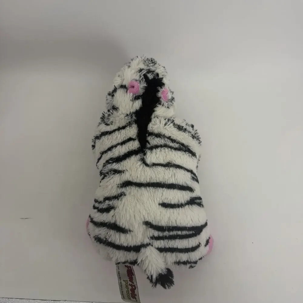 Pillow Pets Zebra Plush 2010 Original Black White Pink Retired